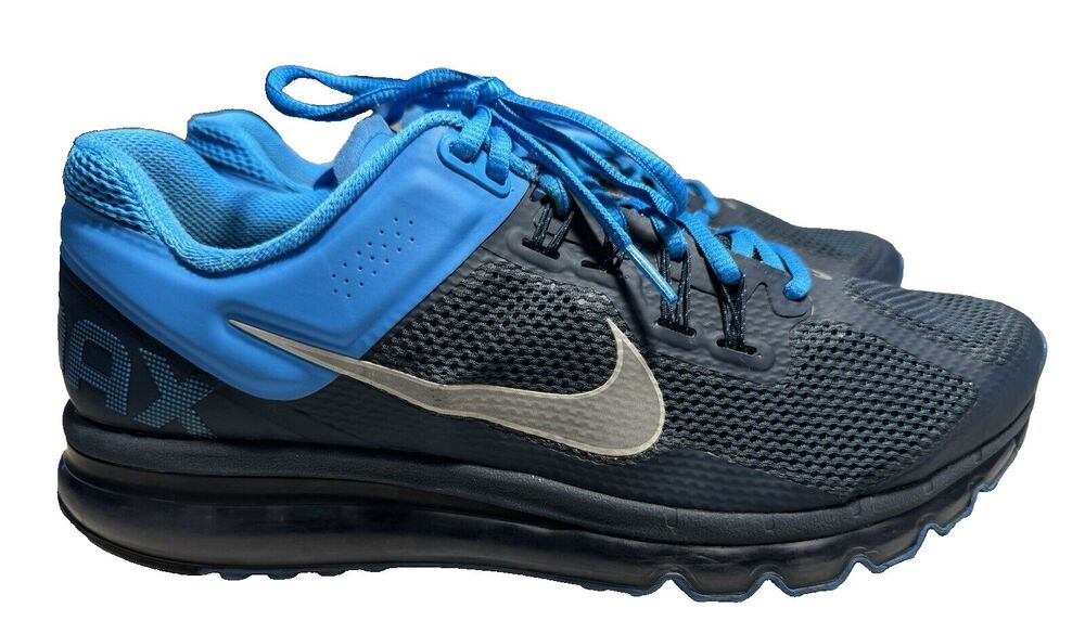 Nike Air Max 2013 Mens Running Shoes Blue 554866-401 Size 13 US Black/Blue